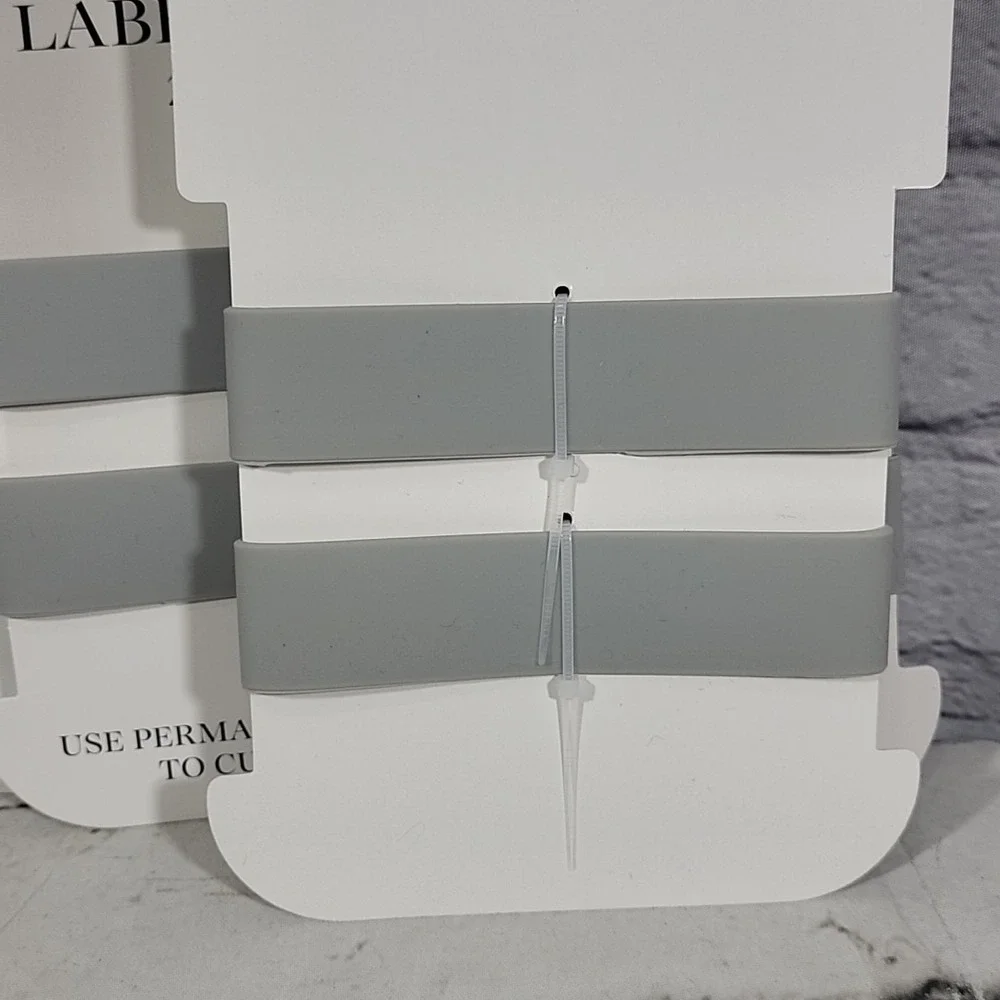 Silicone Label‎ Bands 2 Count Packages Lot Of 4 In Gray New